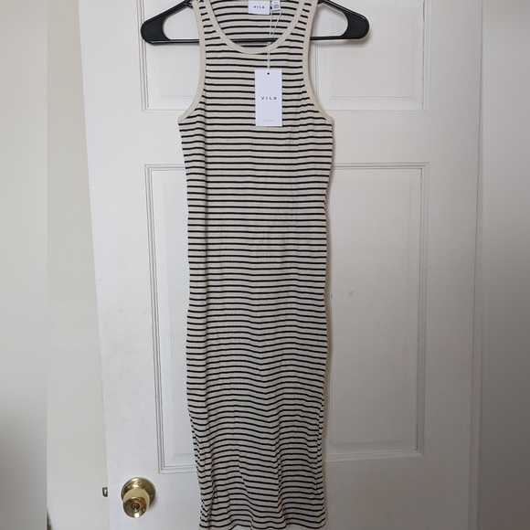 MIDI RIBBED TANK DRESS - Picture 2 of 3